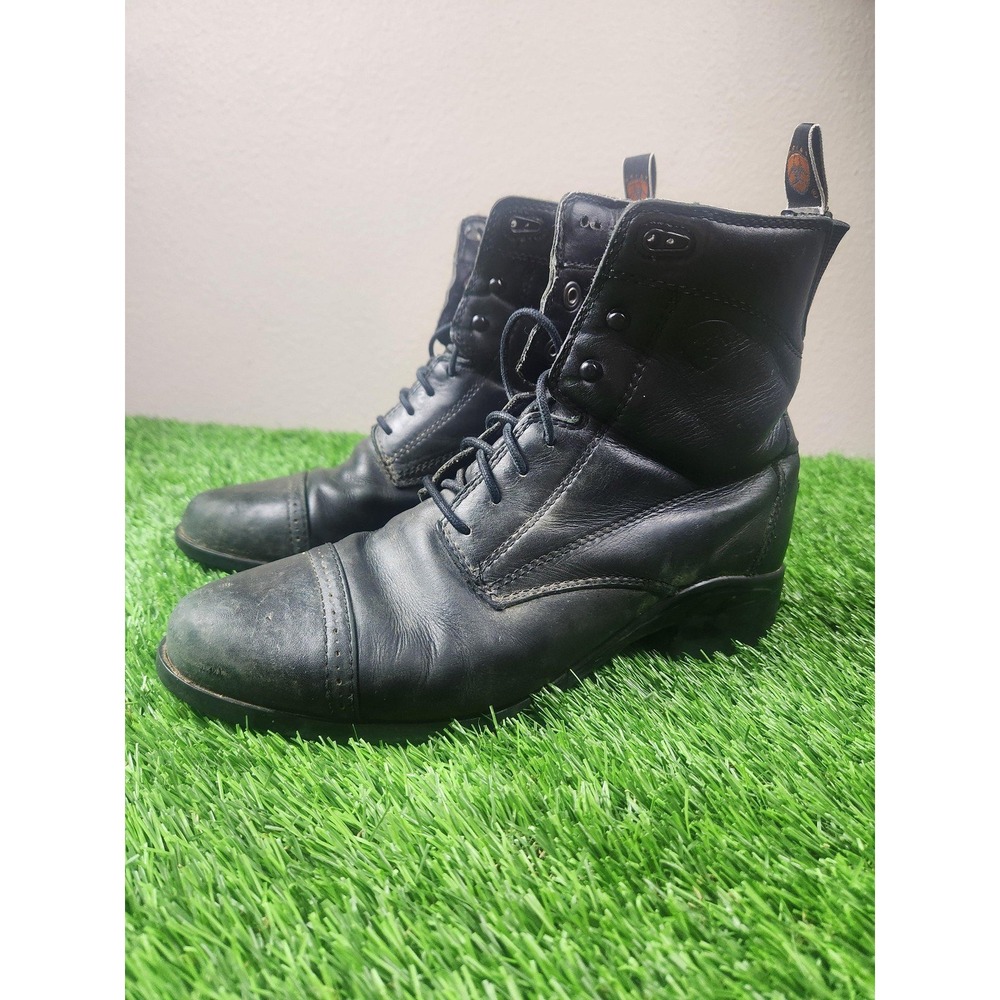 Ariat Heritage Black Leather Lace Up Paddock Riding Boots Womens 7.5 B 4LR